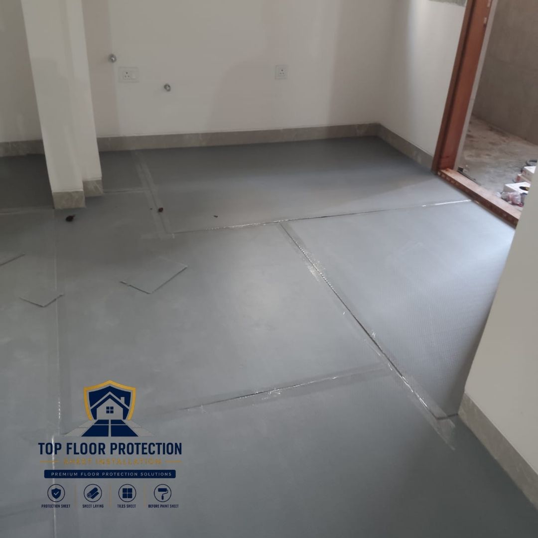 Hallmark Hampton Pinnacle, Kardanur — completed floor protection sheeting